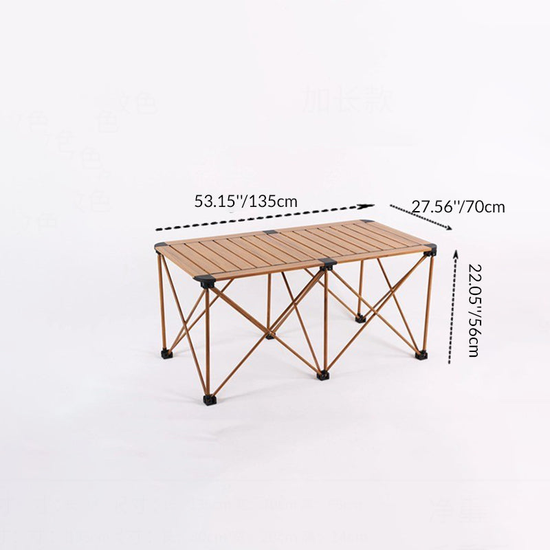 Moderne Einfachheit Quadrat Rechteck Aluminium Eisen Outdoor Faltbarer Camping Kaffeetisch 1-Stufig Für Garten | Brehn