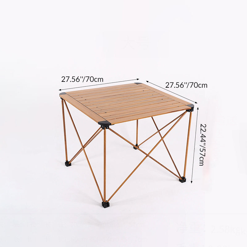 Moderne Einfachheit Quadrat Rechteck Aluminium Eisen Outdoor Faltbarer Camping Kaffeetisch 1-Stufig Für Garten | Brehn