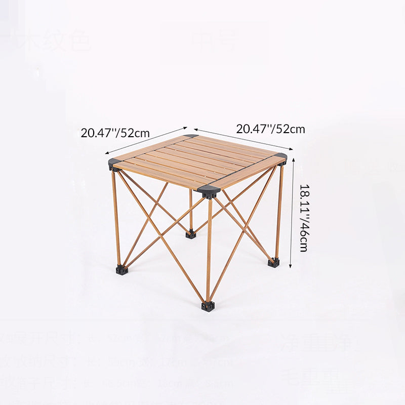 Moderne Einfachheit Quadrat Rechteck Aluminium Eisen Outdoor Faltbarer Camping Kaffeetisch 1-Stufig Für Garten | Brehn