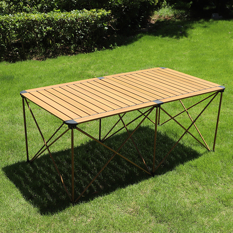 Moderne Einfachheit Quadrat Rechteck Aluminium Eisen Outdoor Faltbarer Camping Kaffeetisch 1-Stufig Für Garten | Brehn