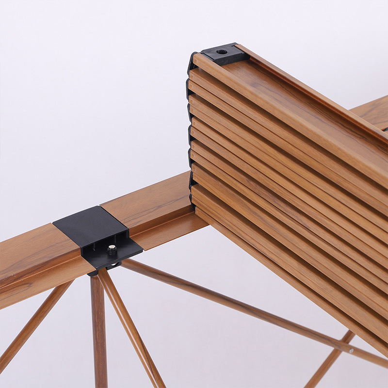 Moderne Einfachheit Quadrat Rechteck Aluminium Eisen Outdoor Faltbarer Camping Kaffeetisch 1-Stufig Für Garten | Brehn