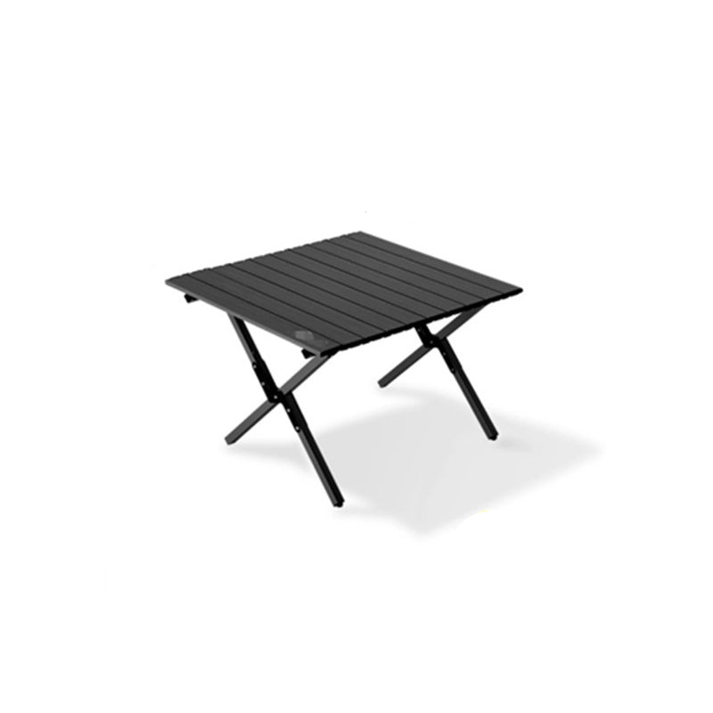 Moderner Minimalistischer Rechteckiger Kohlenstoffstahl Außen Klappbarer Campingkaffee Tisch 1-Ebene Für Garten | Brehn
