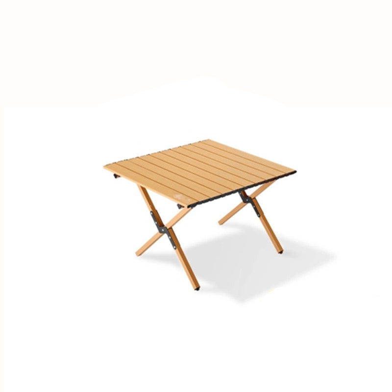 Moderner Minimalistischer Rechteckiger Kohlenstoffstahl Außen Klappbarer Campingkaffee Tisch 1-Ebene Für Garten | Brehn