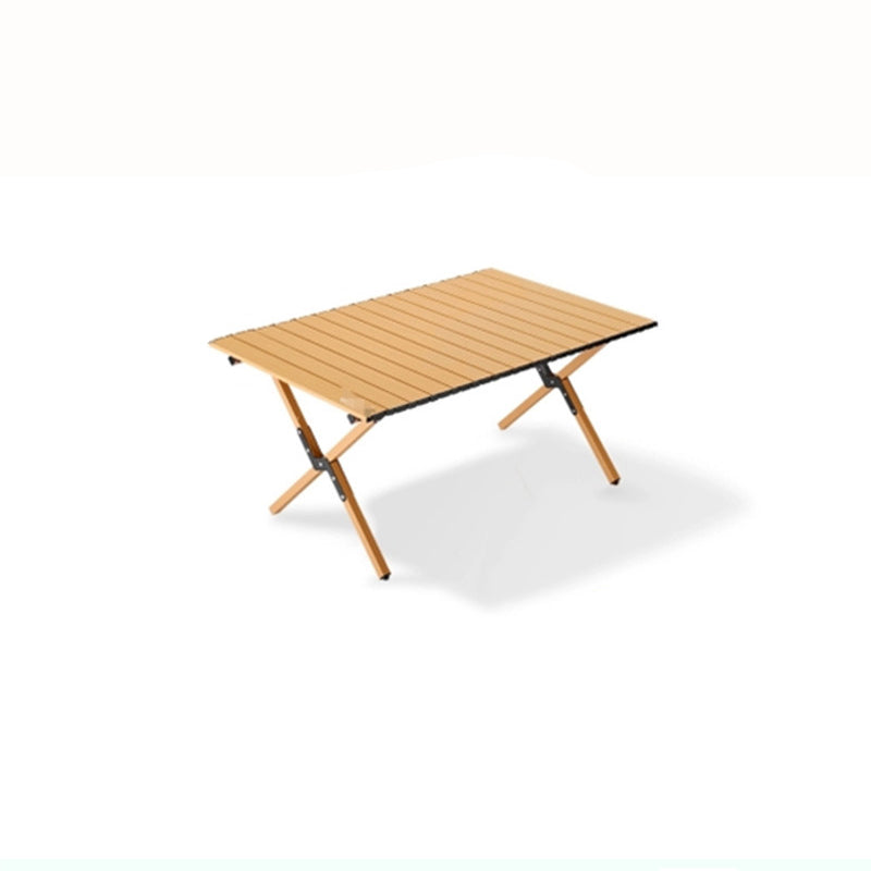 Moderner Minimalistischer Rechteckiger Kohlenstoffstahl Außen Klappbarer Campingkaffee Tisch 1-Ebene Für Garten | Brehn