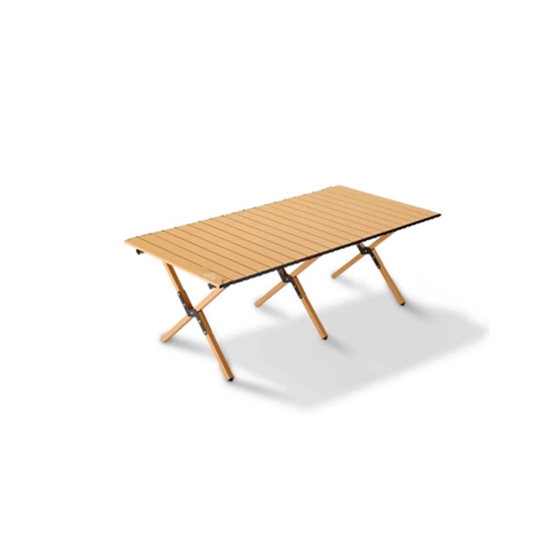 Moderner Minimalistischer Rechteckiger Kohlenstoffstahl Außen Klappbarer Campingkaffee Tisch 1-Ebene Für Garten | Brehn