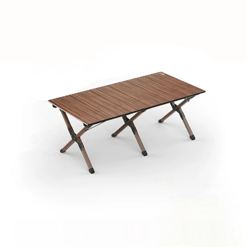 Moderner Minimalistischer Rechteckiger Kohlenstoffstahl Außen Klappbarer Campingkaffee Tisch 1-Ebene Für Garten | Brehn