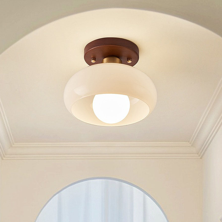 Brehn | VintageGlow Deckenlampe - Authentische Holz Retro Deckenleuchte