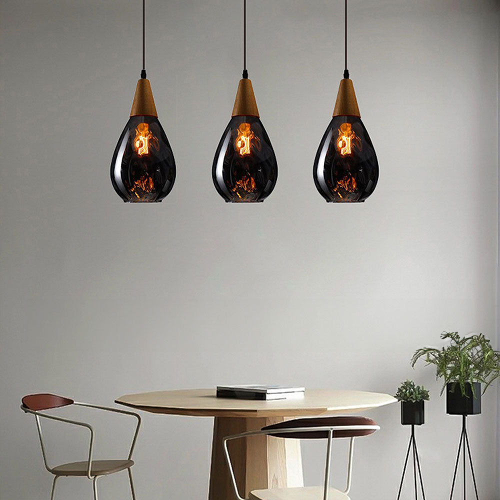 Vintage Tropfen Glas Pendelleuchte für das Esszimmer | Brehn