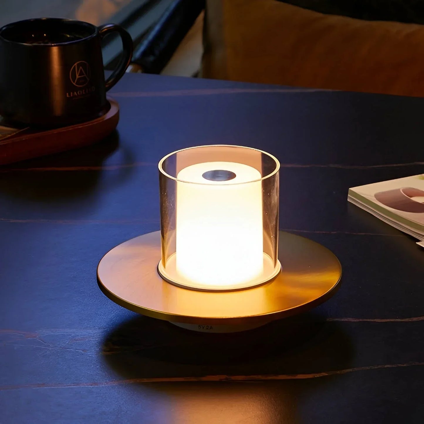 Glas Kerzen Tischlampe | Brehn