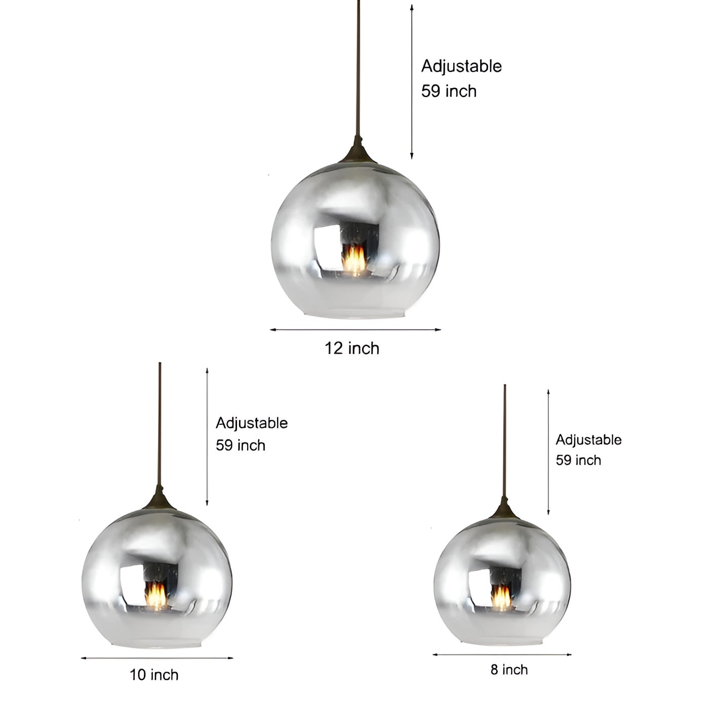 Industrielle Glas-Pendelleuchte mit LED – Modern & Dekorativ | Ideal für Küchen, Esszimmer und Bars