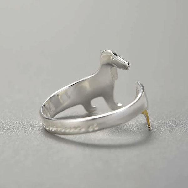 Dachshund Hund 925 Silber Verstellbarer Ring | Brehn