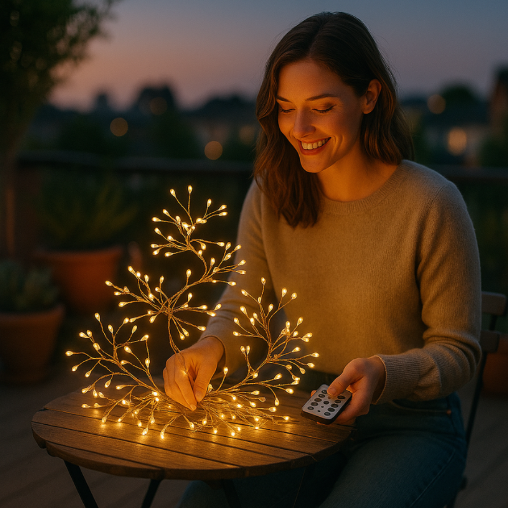 Brehn | Dekorative Feen-LED-Lichter mit Fernbedienung, flexibler Kupferdraht, innen und außen, warmweiß, 5m/10m/20m