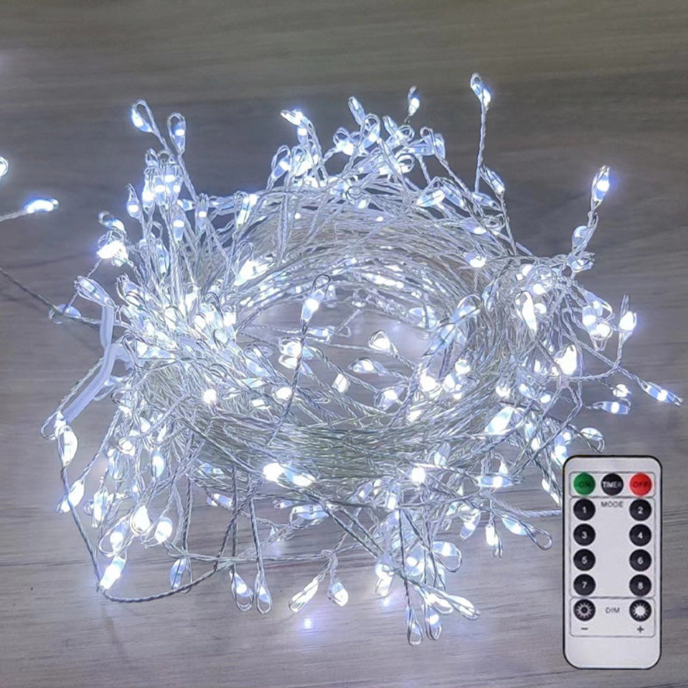 Brehn | Dekorative Feen-LED-Lichter mit Fernbedienung, flexibler Kupferdraht, innen und außen, warmweiß, 5m/10m/20m