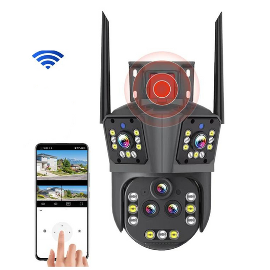 DualGuard Ultra 10K – 20MP Überwachungskamera mit 5 Linsen und 20x Zoom | Brehn