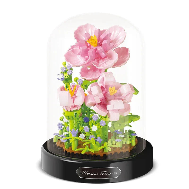 Brehn | BloomBrick DIY Mikro Blumen Bausteine | Mini Ziegel Puzzle | Heimdekoration & Geschenkidee für Kinder