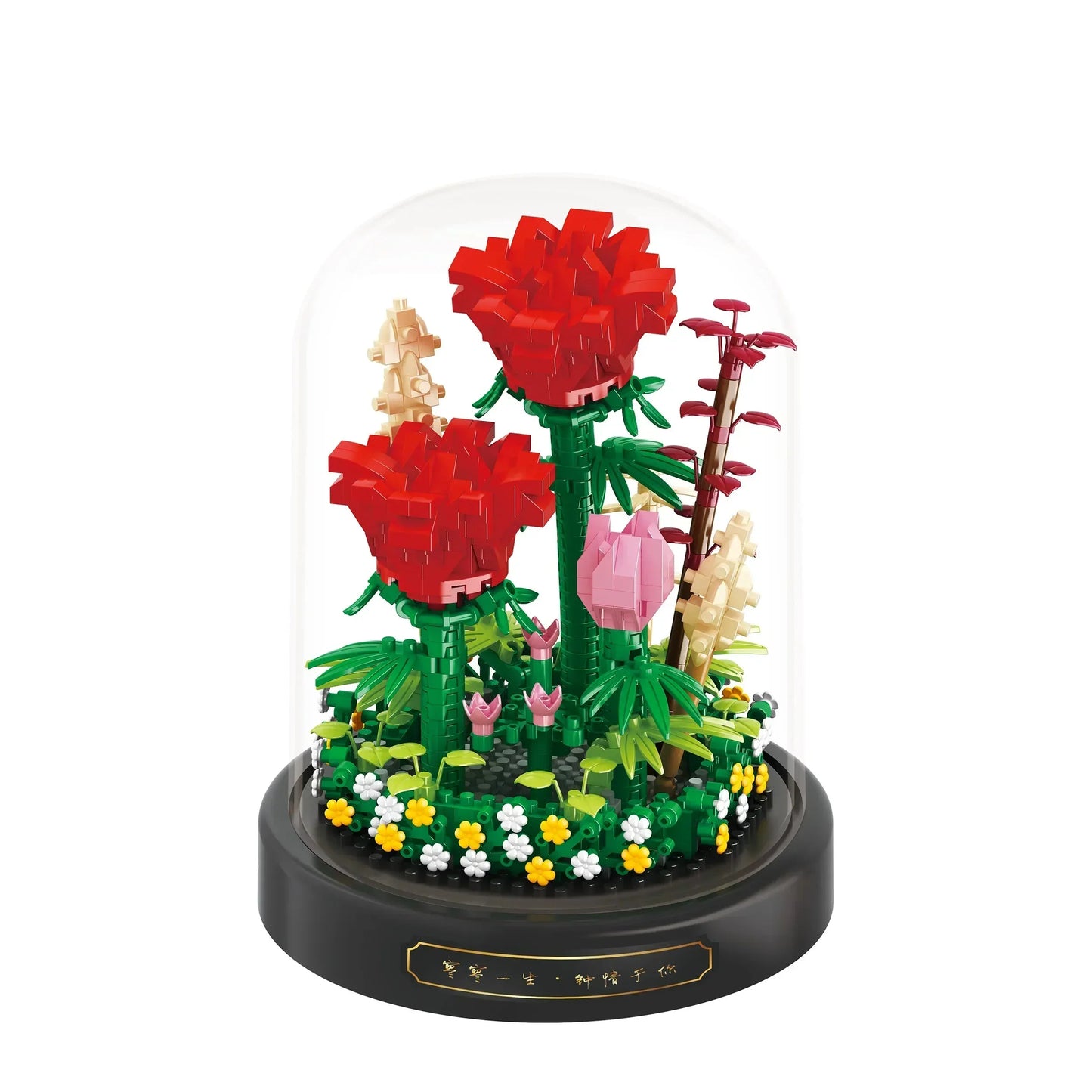 Brehn | BloomBrick DIY Mikro Blumen Bausteine | Mini Ziegel Puzzle | Heimdekoration & Geschenkidee für Kinder