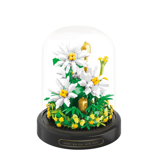 Brehn | BloomBrick DIY Mikro Blumen Bausteine | Mini Ziegel Puzzle | Heimdekoration & Geschenkidee für Kinder