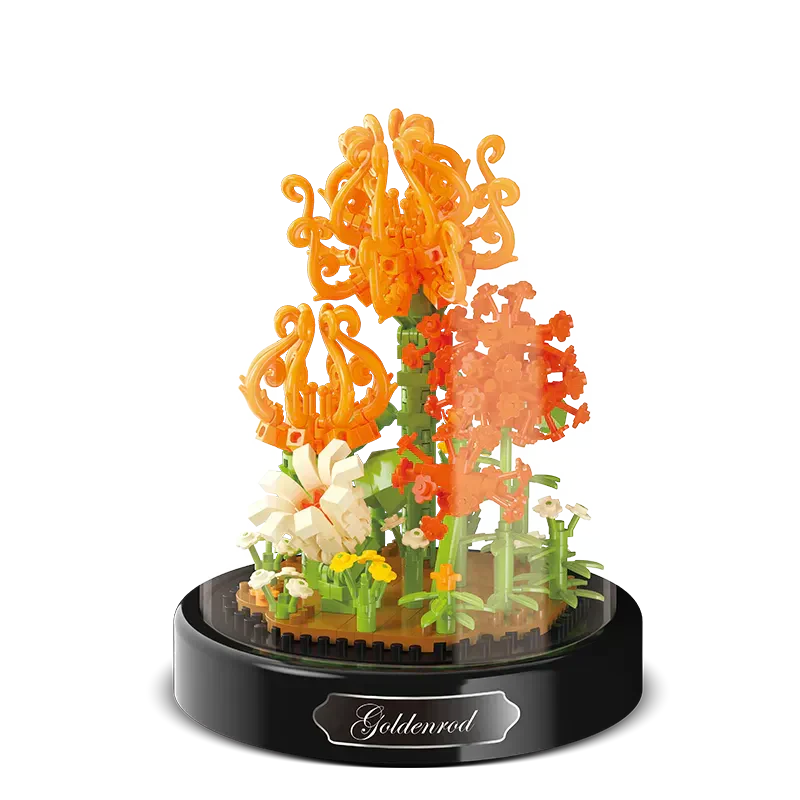 Brehn | BloomBrick DIY Mikro Blumen Bausteine | Mini Ziegel Puzzle | Heimdekoration & Geschenkidee für Kinder