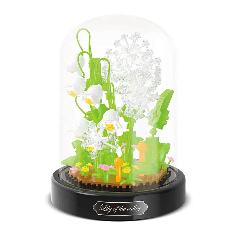 Brehn | BloomBrick DIY Mikro Blumen Bausteine | Mini Ziegel Puzzle | Heimdekoration & Geschenkidee für Kinder