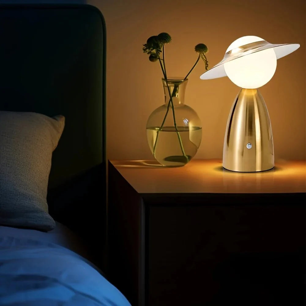 Brehn | LumeVibe - USB LED Lampe - Modernes Design - Touch-Dimmer - Schreibtisch und Schlafzimmer