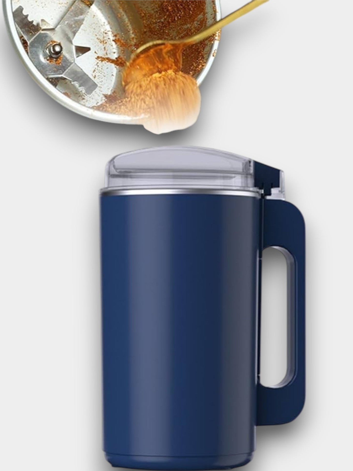 Tragbarer Elektrischer Kaffeemühle 600 ml – Kaffeemühlen mit Sicherheitsmechanismus und Edelstahlmessern | Brehn