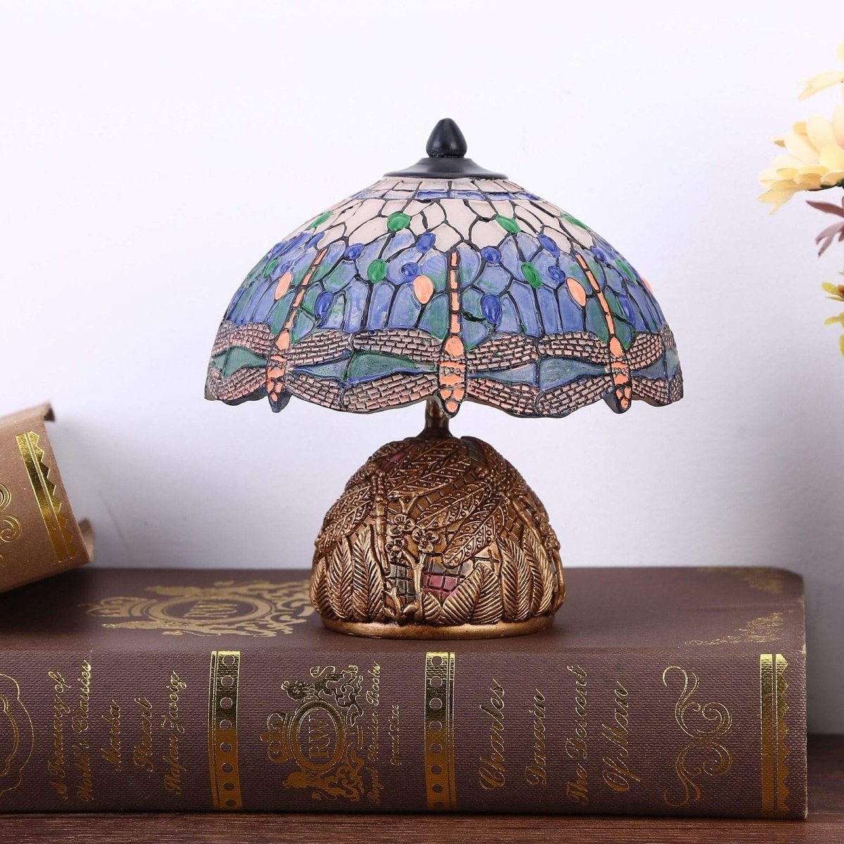 Vintage-Dragonfly-Lampe - Florale Eleganz und Sanftheit | Brehn