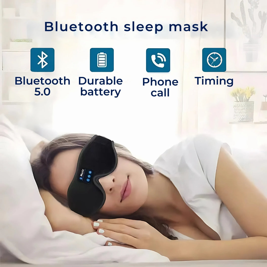 DreamSounds Bluetooth Schlafmaske mit integrierten Kopfhörern | für Reisen - Meditation - Lichtblockierende Komfort Brehn