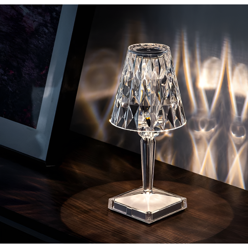 Diamond Glow - Wireless USB Crystal Shine Nachttischlampe | Brehn
