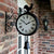 Brehn | Retro Doppelseitige Schwarze Wanduhr