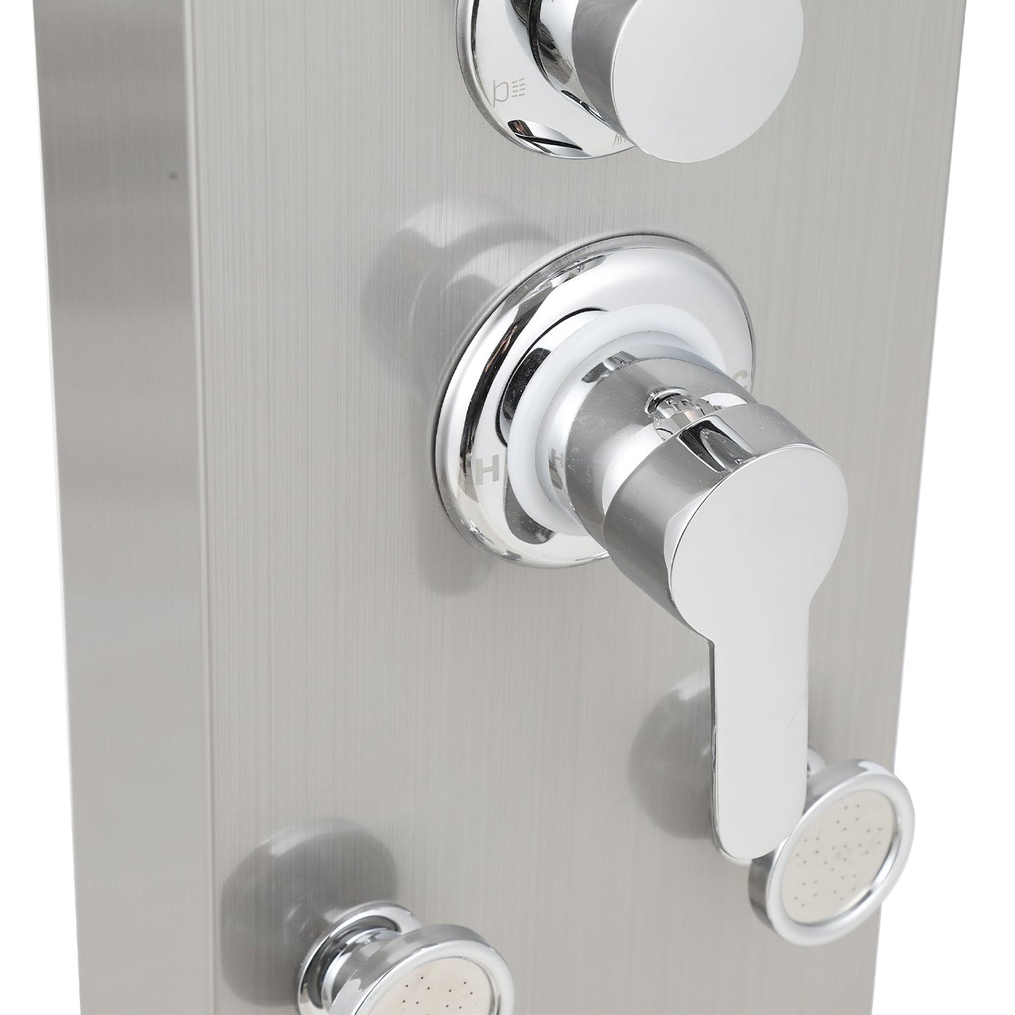 Duschpaneel Edelstahl Wandduschpaneel 5 Funktionen Silber | Brehn