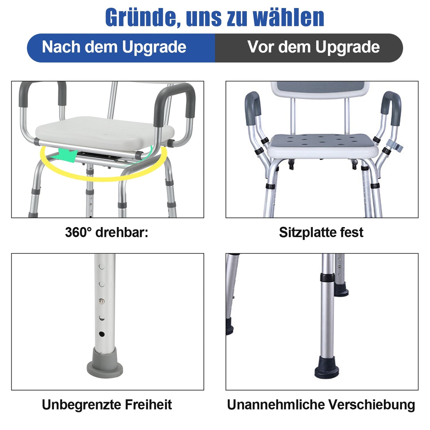 Duschstuhl Duschhocker 360°Drehbarer | Brehn