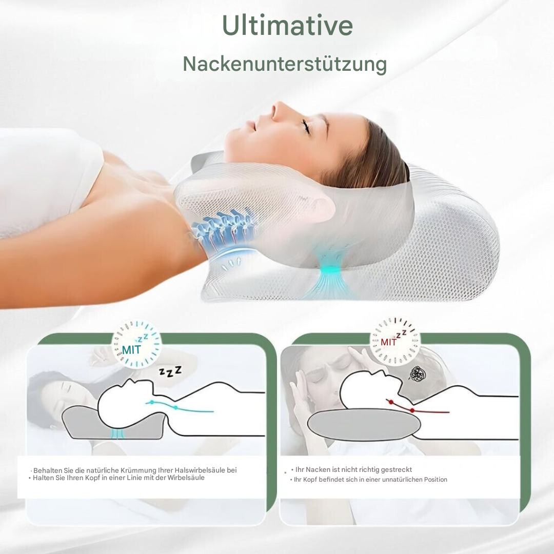 RelaxNek Ergonomisches Memory-Schaumkissen – Unterstützung für Nacken und Rücken | Brehn