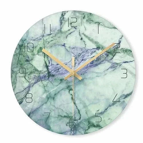 Olive – Elegante Wanduhr mit Marmor-Inspiration