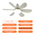 Deckenventilator mit LED-Licht | Brehn
