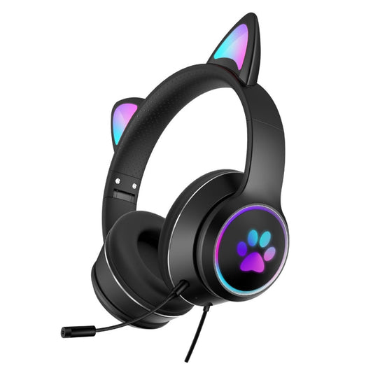Gaming-Headset Katzenohr LED-Beleuchtung USB 3,5mm | Brehn