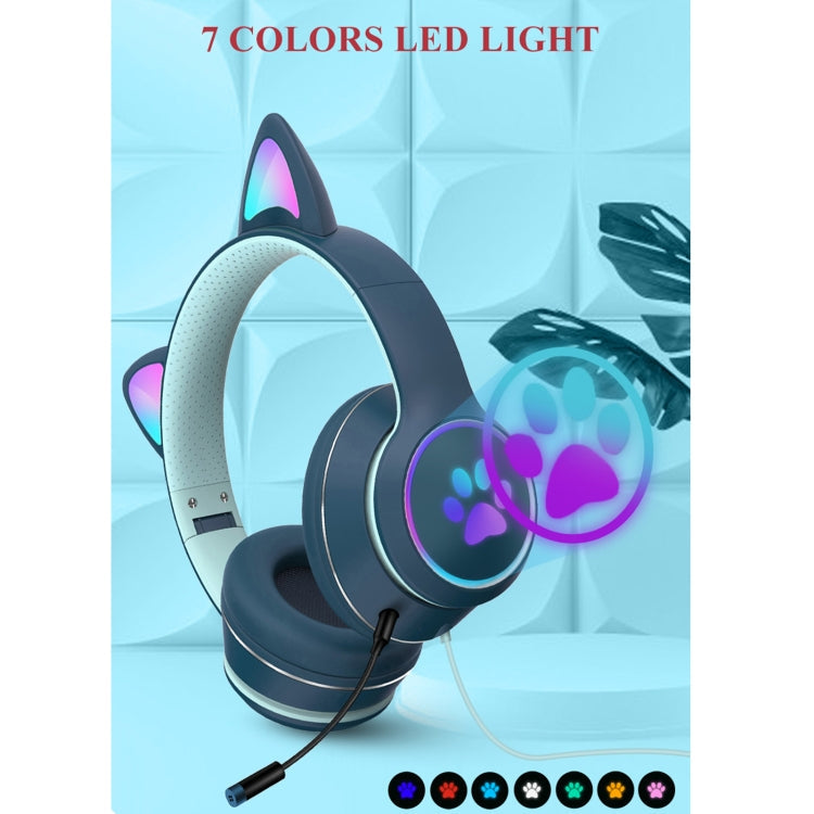 Gaming-Headset Katzenohr LED-Beleuchtung USB 3,5mm | Brehn