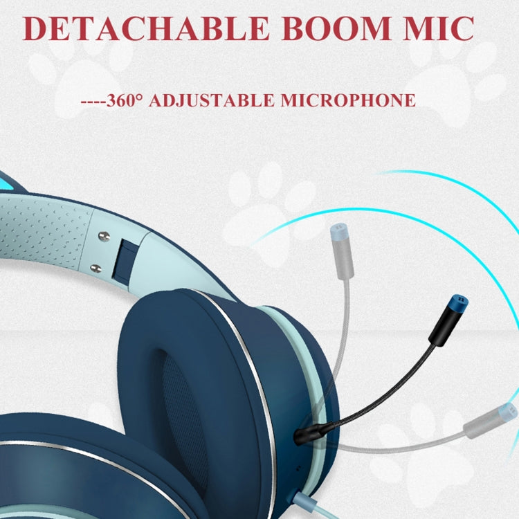 Gaming-Headset Katzenohr LED-Beleuchtung USB 3,5mm | Brehn