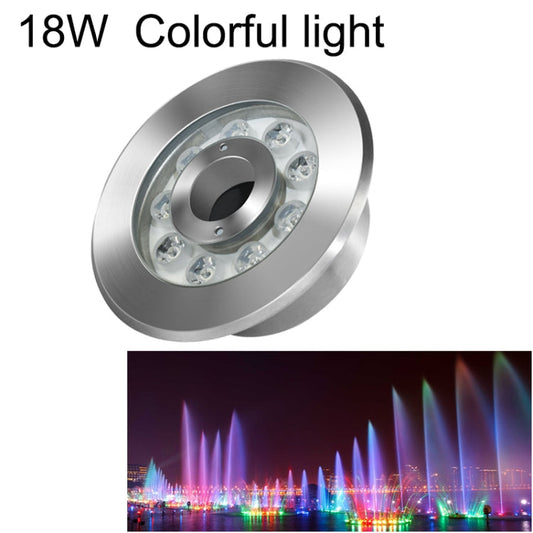 18W Landschaft Farbwechselring LED Edelstahl Unterwasserbrunnenlicht (Bunt)