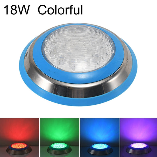 18W LED Edelstahl Wandmontage Poolleuchte Landschaft Unterwasserleuchte (Farbiges Licht)