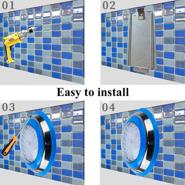 18W LED Edelstahl Wandmontage Poolleuchte Landschaft Unterwasserleuchte (Farbiges Licht)