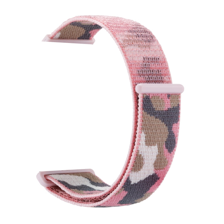 Brehn | Frerndorf | Nylon Loop-Uhrenarmband für Apple Watch Ultra 49mm & Watch Ultra 2 49mm / Series 9 & 8 & 7 45mm / SE 3 & SE 2 & 6 & SE & 5 & 4 44mm / 3 & 2 & 1 42mm (Rosa Camouflage)