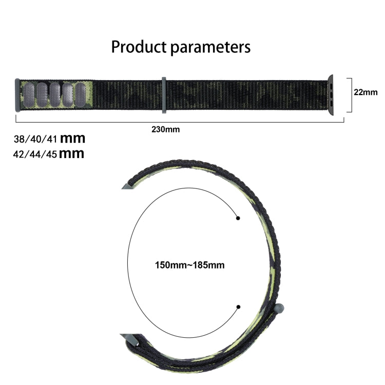 Brehn | Frerndorf | Nylon Loop-Uhrenarmband für Apple Watch Ultra 49mm & Watch Ultra 2 49mm / Series 9 & 8 & 7 45mm / SE 3 & SE 2 & 6 & SE & 5 & 4 44mm / 3 & 2 & 1 42mm (Rosa Camouflage)