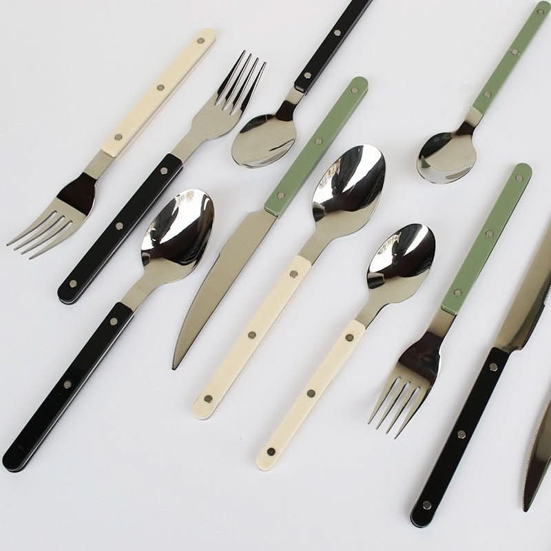 24-teiliges Edelstahl-Besteckset mit Gravur