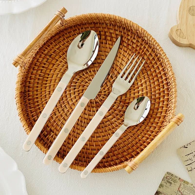 24-teiliges Edelstahl-Besteckset mit Gravur