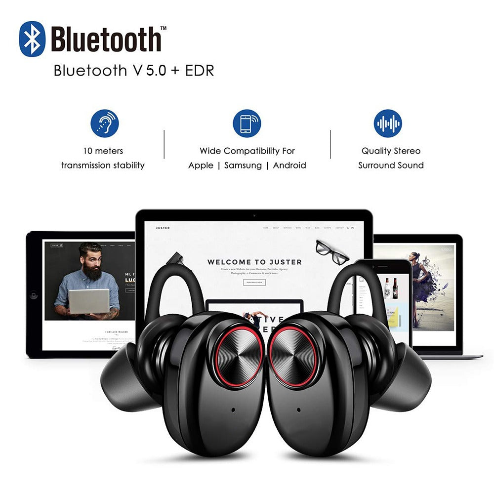 Kabelloser In-Ear-Kopfhörer Bluetooth V5.0 (schwarz) | Brehn