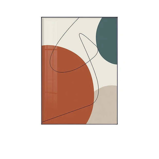 Moderne abstrakte erdige Töne geometrische Wandkunst Fine Art Leinwanddrucke Bilder für Wohnzimmer Esszimmer zeitgenössische Wohnkultur | Brehn
