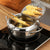 Edelstahpfanne mit Thermometer & Abtropfgitter
