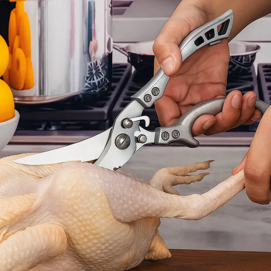 Brehn | Edelstahl-Geflügelschere extra stark – Schneidet Knochen, Fleisch & Fisch