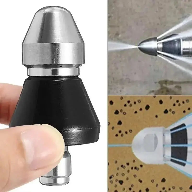 Edelstahlrohrreinigungsdüse mit Hochdruckwasserstrahlen