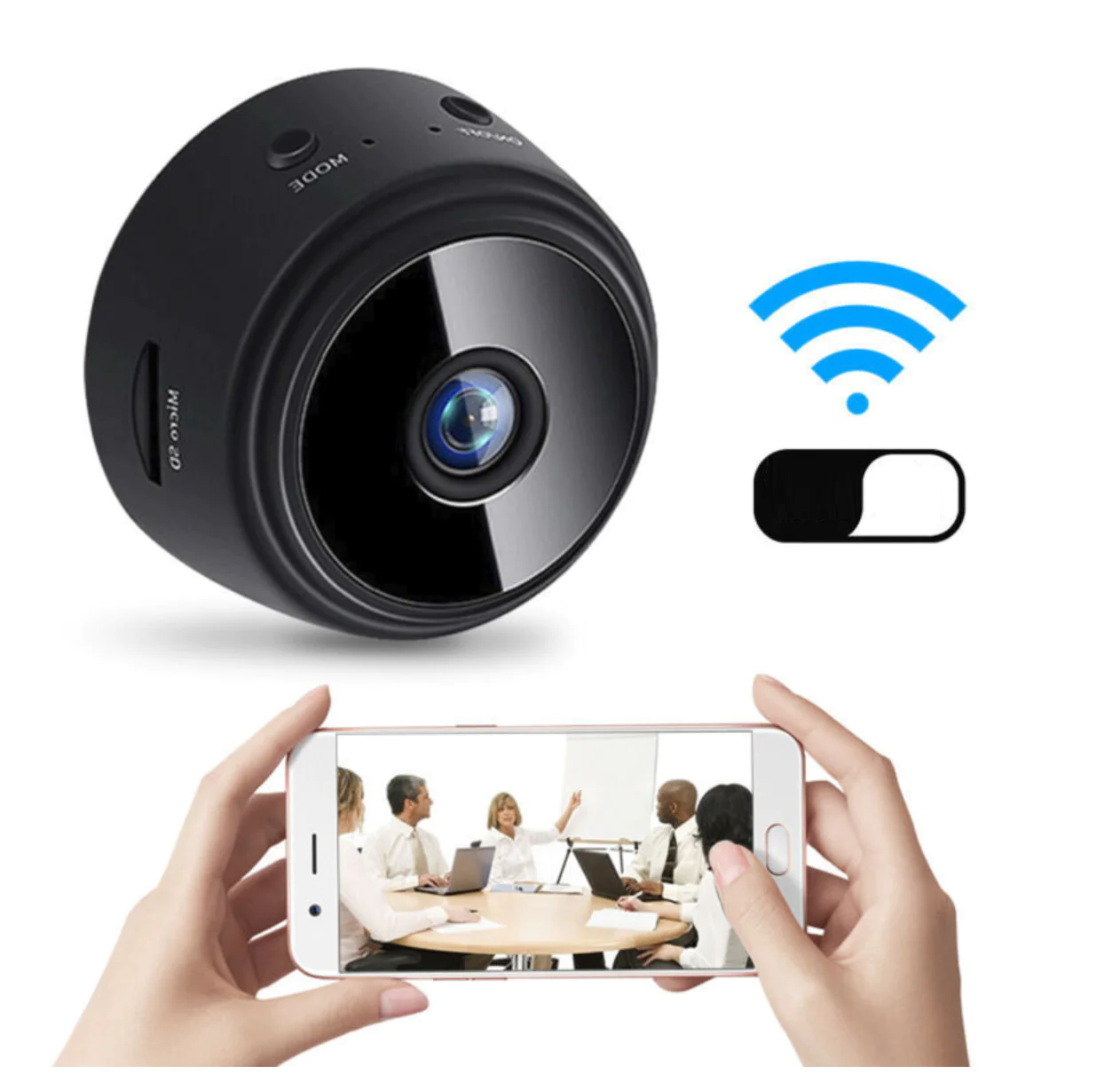 Brehn | Pro Sicherheitskamera mit WiFi 1080p HD | Mit Nachtsicht!